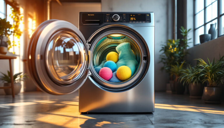 découvrez 7 alternatives surprenantes aux balles de tennis pour rendre votre sèche-linge plus efficace. apprenez comment ces objets du quotidien peuvent adoucir vos vêtements et réduire les plis tout en préservant l'environnement.