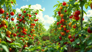 découvrez les meilleures variétés de tomates à haut rendement pour maximiser vos récoltes. apprenez à cultiver des tomates savoureuses et productives, idéales pour les jardiniers amateurs et professionnels. transformez votre jardin en véritable champ de tomates grâce à nos conseils et astuces pour une récolte exceptionnelle.