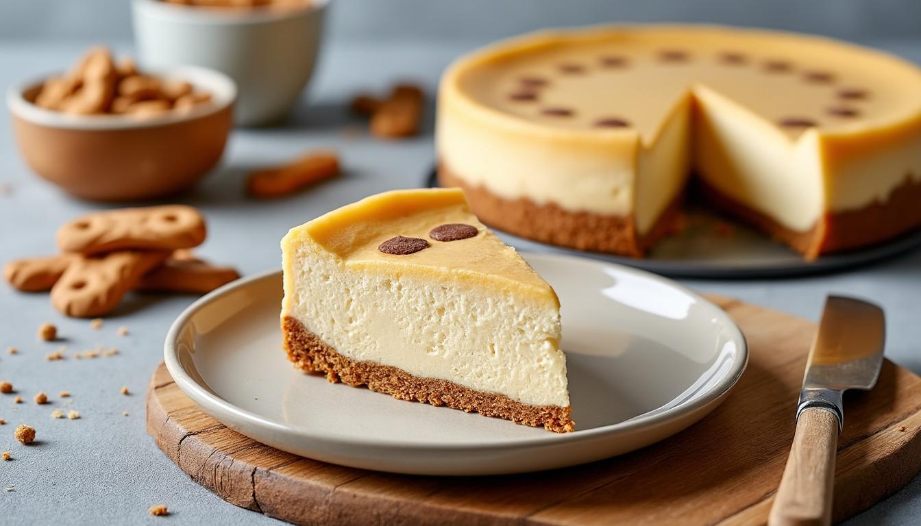 découvrez notre délicieuse recette de cheesecake speculoos sans cuisson ! facile à réaliser, ce dessert gourmand allie la douceur du fromage et le croquant des biscuits speculoos pour un encas irrésistible. idéal pour régaler vos invités lors de vos repas ou pour une pause sucrée.