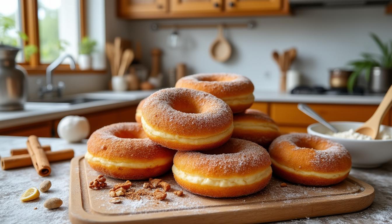 découvrez la recette parfaite de donuts maison, qu'ils soient moelleux, frits ou cuits au four. apprenez à préparer ces délicieuses douceurs pour ravir vos proches avec un goût inégalé et une texture irrésistible. idéal pour le petit-déjeuner ou le goûter!