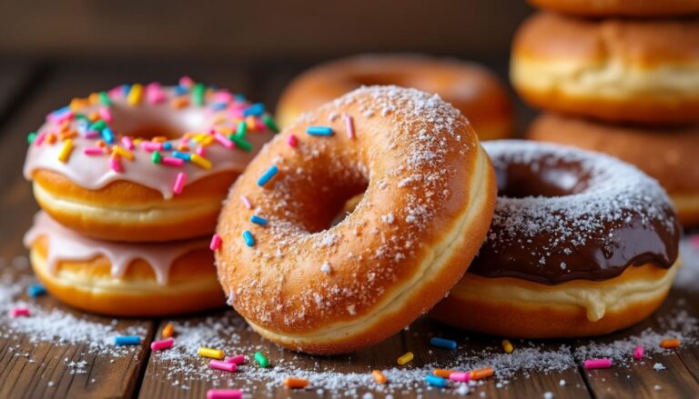 découvrez la recette parfaite pour des donuts maison : moelleux, frits ou cuits au four. éveillez vos papilles avec des saveurs irrésistibles et des textures onctueuses. idéal pour un goûter gourmand ou un petit-déjeuner délicieux, suivez nos conseils pour réussir vos donuts facilement.