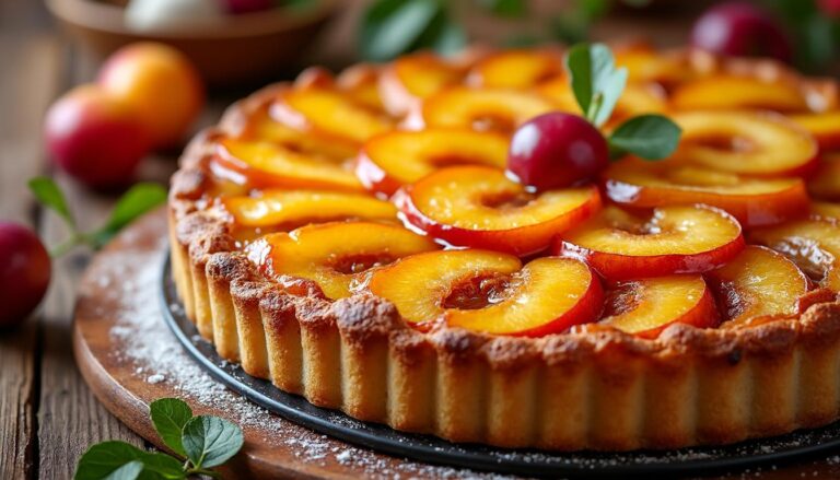 découvrez notre délicieuse tarte mirabelle, alliant une pâte croustillante à une garniture fondante savoureuse. un dessert parfait pour ravir vos convives avec des saveurs lentes et authentiques. à déguster sans modération!