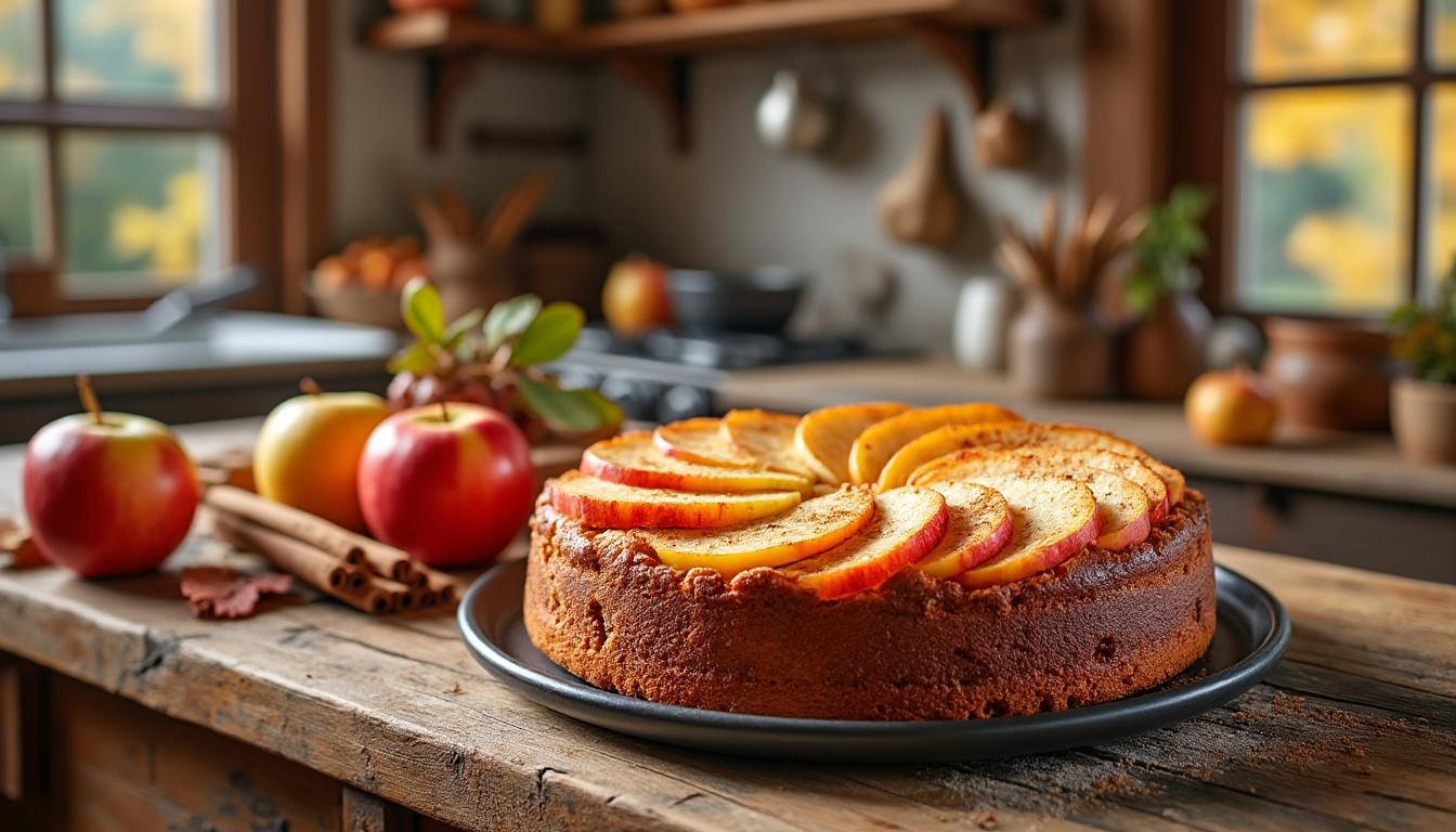 découvrez notre recette de gâteau aux pommes : un dessert moelleux, rustique et réconfortant, parfait pour partager en famille ou entre amis. simple à réaliser, il sublime la douceur des pommes dans chaque bouchée.