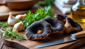 découvrez comment préparer les trompettes de la mort pour rehausser vos plats avec une saveur unique et délicieuse. astuces et conseils pour une préparation parfaite.